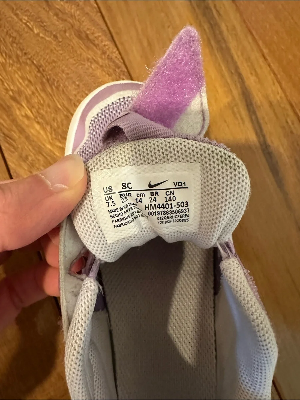 Nike Kids' Lightweight Purple Mesh Sneaker